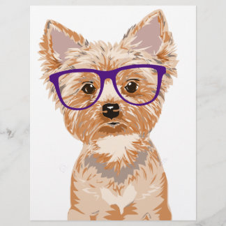 Yorkie Wearing Glasses