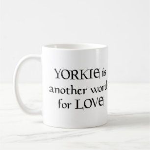yorkie word coffee mug