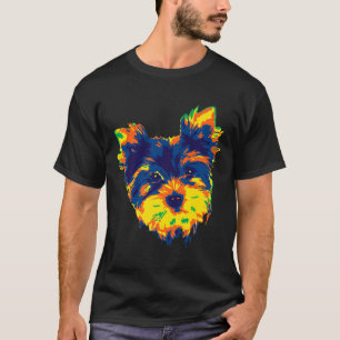 Yorkie Yorkshire Terrier Art Colour Painting Gift T-Shirt