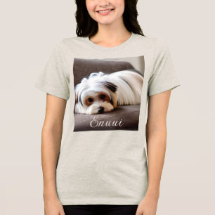 Yorkie, Yorkshire Terrier, Experiencing Ennui  Tri-Blend Shirt