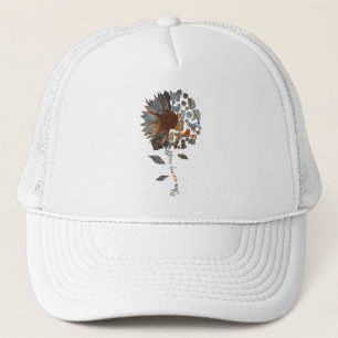 Yorkie You Are My World Sunflower Graphic Yorkie Trucker Hat