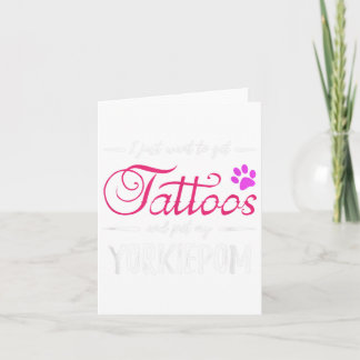 Yorkiepom Dog Lover Tattoo Funny Dog Mom Gift Idea Card
