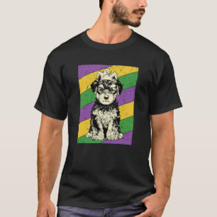 Yorkiepoo Jester Mardi Gras Doodle Dog Mom or Dad T-Shirt