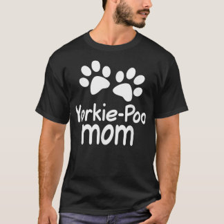 YorkiePoo Mom Paw Print Pet Tee