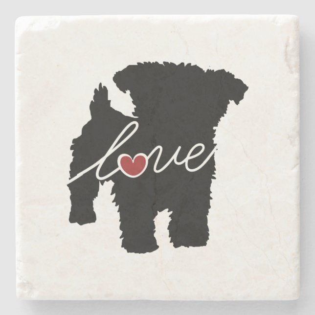 Yorkiepoo (Yorkie / Poodle) Love Stone Coaster (Front)