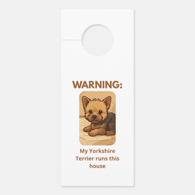 YORKIES DOOR HANGER (Front)