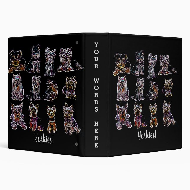 Yorkies! of All Types  Binder (Background)