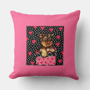 YORKIES THROW PILLOW