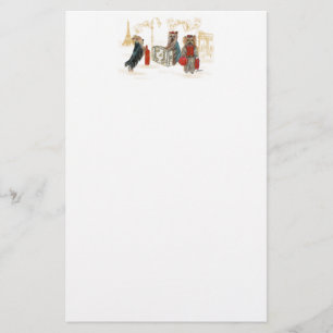 Yorkies Travelling Paris Stationery