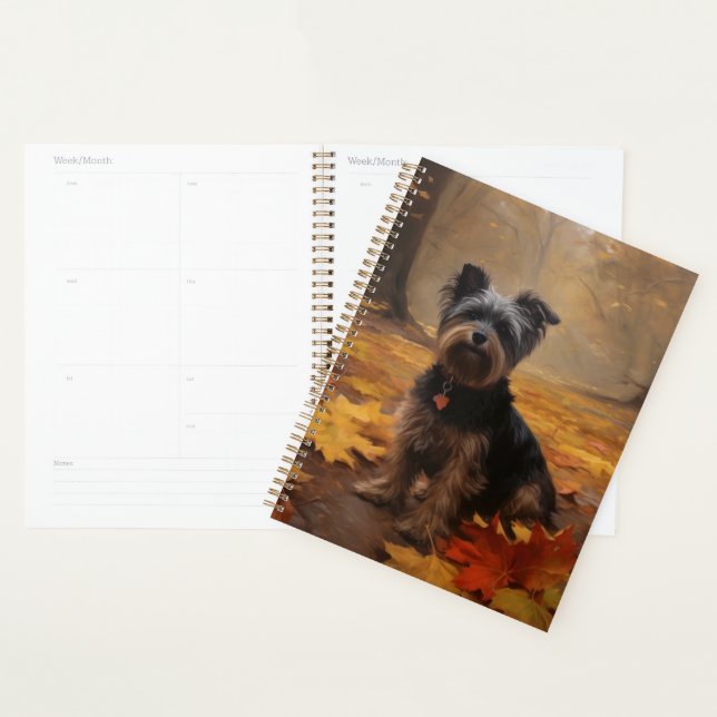 Yorkipoo à l'automne Feuilles automne Inspire (Devant avec enveloppe)