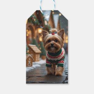 Yorkipoo Dog Christmas Snow Holiday Gift Tags