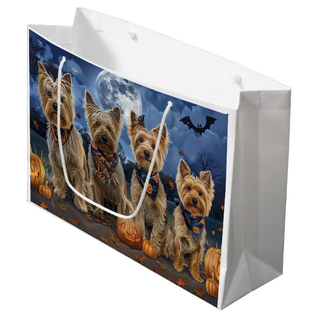 Yorkipoo Halloween Spooky  Large Gift Bag