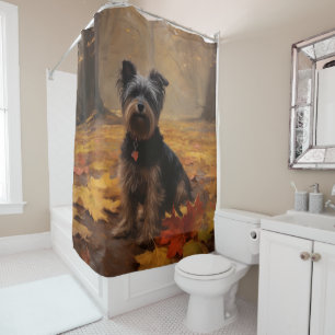 Yorkipoo in Autumn Leaves Fall Inspire