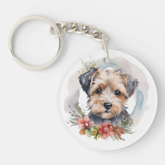 Yorkipoo Noël Wreath Festive Pup (Devant)