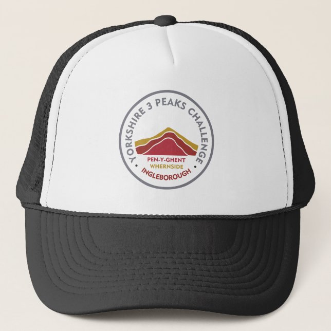 Yorkshire 3 Peaks Challenge Hiking Route Trucker Hat (Front)
