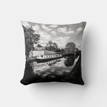 Yorkshire canal Throw Pillow