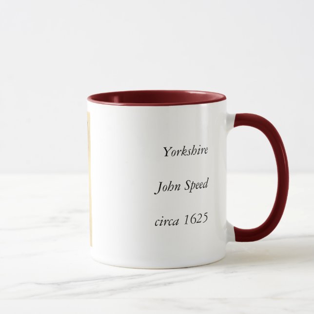 Yorkshire County England Old Antiquarian Atlas Map Mug (Right)