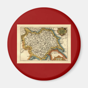 Yorkshire County Map, England Magnet