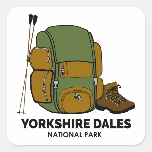 Yorkshire Dales National Park Backpack Square Sticker (Front)