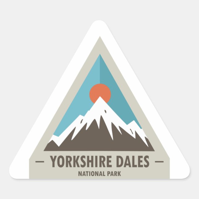 Yorkshire Dales National Park Triangle Sticker (Front)