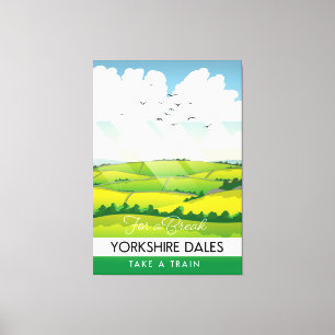 Yorkshire Dales travel poster. Canvas Print