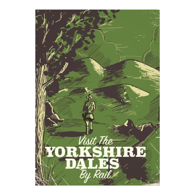 Yorkshire Dales vintage style travel poster Canvas (Front)