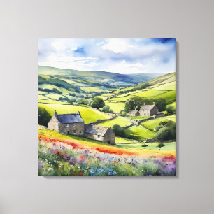 "Yorkshire Meadowsong" Landscape Yorkshire Dales Canvas Print