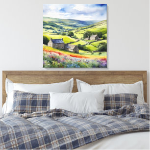 "Yorkshire Meadowsong" Landscape Yorkshire Dales Canvas Print