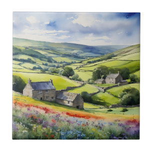 "Yorkshire Meadowsong" Landscape Yorkshire Dales Tile