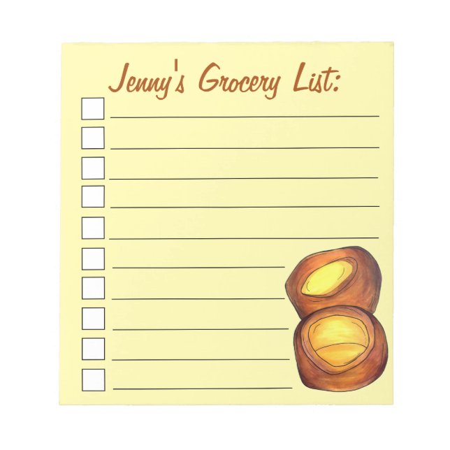 Yorkshire Pudding England UK British Food Popover Notepad (Front)