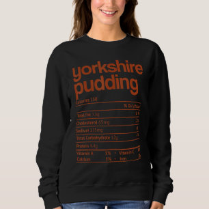 Yorkshire Pudding Nutrition Fact Thanksgiving Chri Sweatshirt