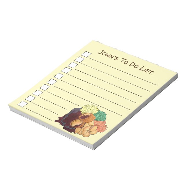 Yorkshire Pudding Sunday Roast UK British Food Notepad (Rotated)