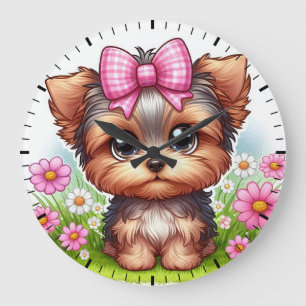 Yorkshire pup large clock
