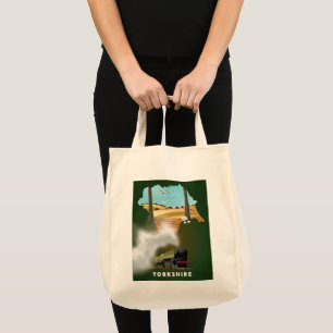 Yorkshire Railway map travel print Tote Bag