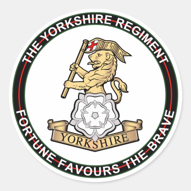 Yorkshire Regiment Classic Round Sticker (Front)