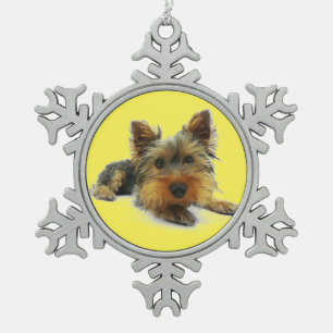 Yorkshire Snowflake Pewter Christmas Ornament