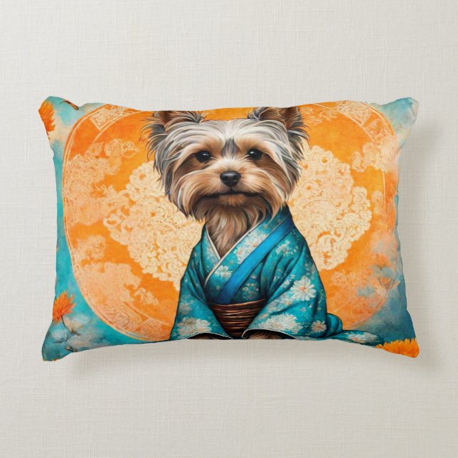 YORKSHIRE TERRIER-2 ACCENT PILLOW (Front)