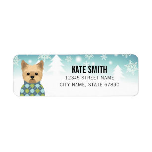 Yorkshire Terrier Adresse de retour Étiquettes