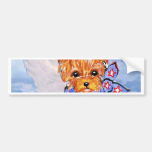 Yorkshire terrier angel bumper sticker