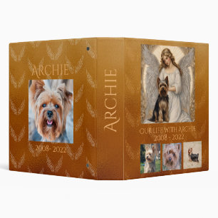 Yorkshire Terrier Angel Personalized Memorial Binder