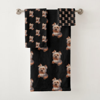 Yorkshire Terrier Bath Towel Set