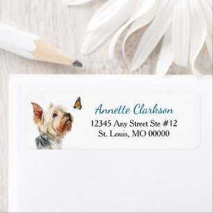 Yorkshire Terrier Butterfly Wonder Return Address