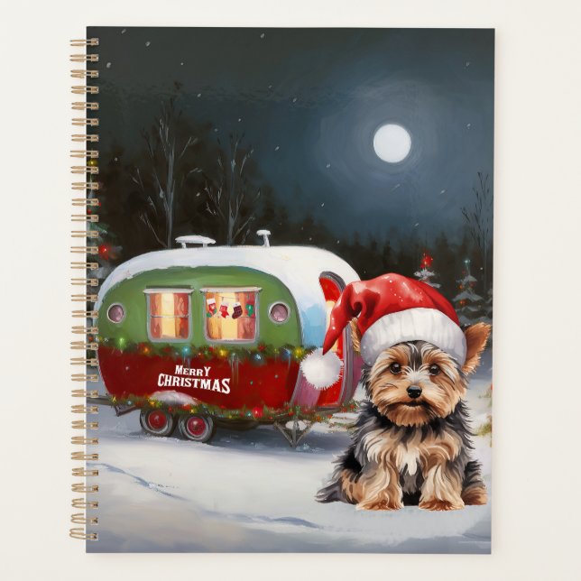Yorkshire Terrier Caravan Christmas Adventure Planner (Front)