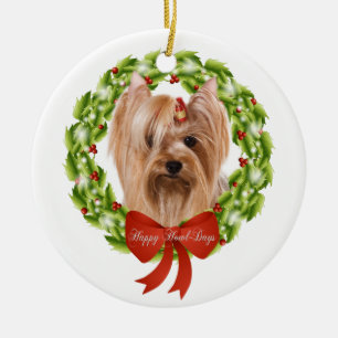 Yorkshire Terrier Ceramic Ornament