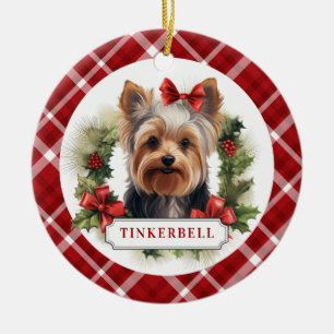 Yorkshire Terrier Cercle céramique ornement