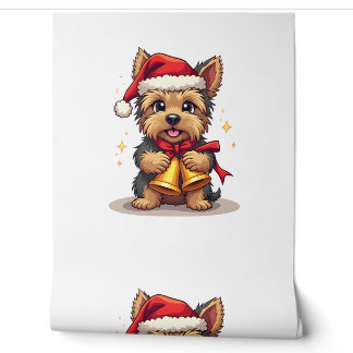 Yorkshire Terrier Christmas Bells Wallpaper