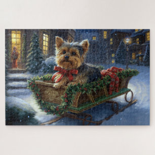 Yorkshire Terrier Christmas Festive Season Jigsaw Puzzle