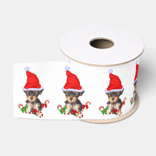 Yorkshire Terrier Christmas Grosgrain Ribbon