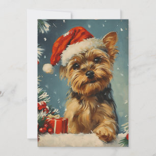 Yorkshire Terrier Christmas  Holiday Card