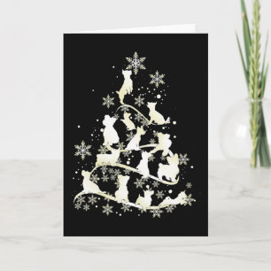 Yorkshire Terrier Christmas Tree Dog Happy Xmas Card